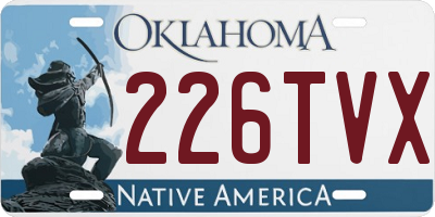 OK license plate 226TVX