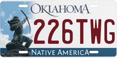 OK license plate 226TWG