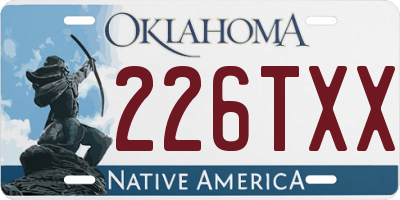 OK license plate 226TXX