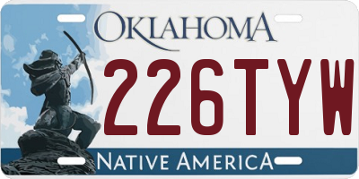 OK license plate 226TYW