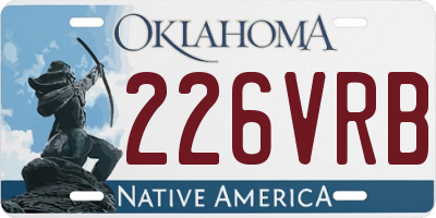 OK license plate 226VRB