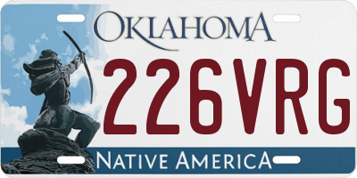OK license plate 226VRG