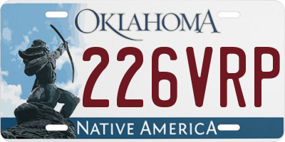 OK license plate 226VRP