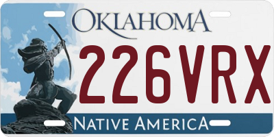 OK license plate 226VRX
