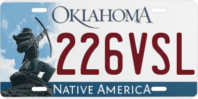 OK license plate 226VSL