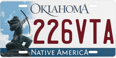 OK license plate 226VTA