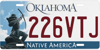 OK license plate 226VTJ