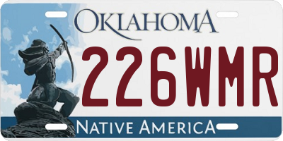 OK license plate 226WMR