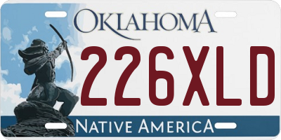 OK license plate 226XLD
