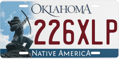 OK license plate 226XLP
