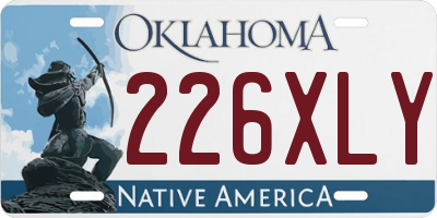 OK license plate 226XLY