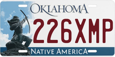 OK license plate 226XMP