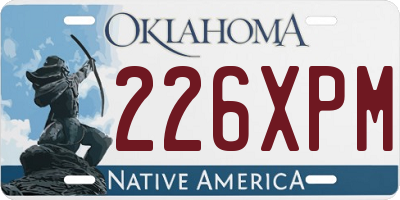 OK license plate 226XPM