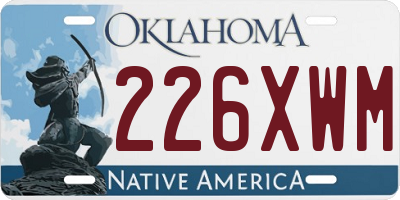 OK license plate 226XWM