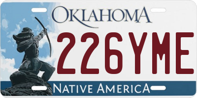 OK license plate 226YME
