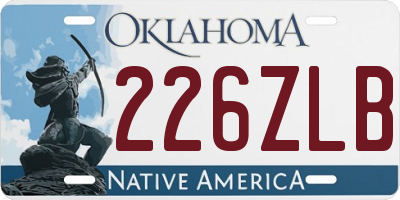 OK license plate 226ZLB