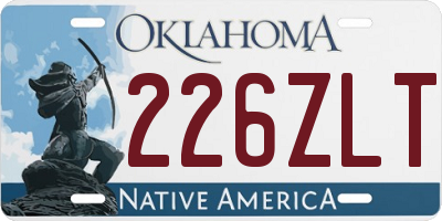 OK license plate 226ZLT