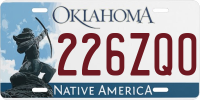 OK license plate 226ZQO