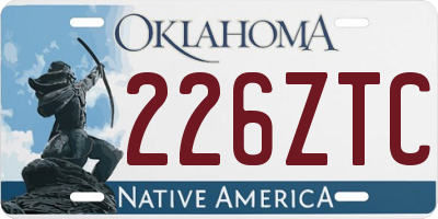 OK license plate 226ZTC