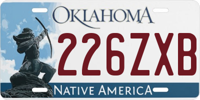OK license plate 226ZXB
