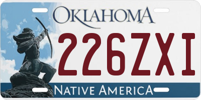 OK license plate 226ZXI