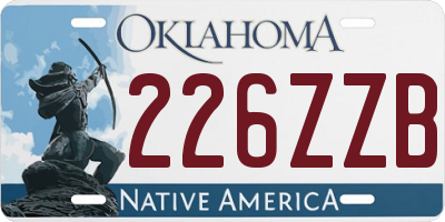 OK license plate 226ZZB