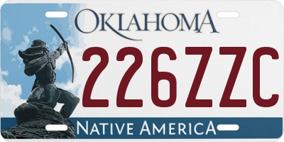 OK license plate 226ZZC