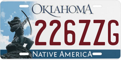 OK license plate 226ZZG