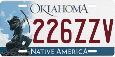 OK license plate 226ZZV