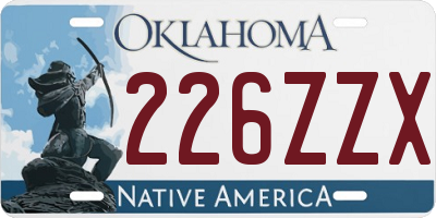 OK license plate 226ZZX