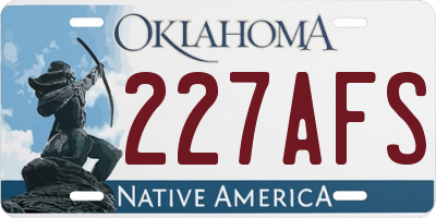 OK license plate 227AFS