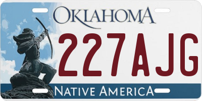 OK license plate 227AJG