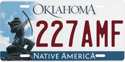 OK license plate 227AMF