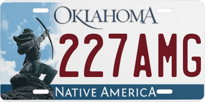 OK license plate 227AMG