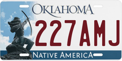 OK license plate 227AMJ