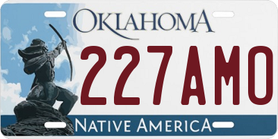 OK license plate 227AMO