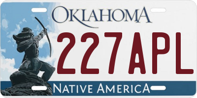 OK license plate 227APL
