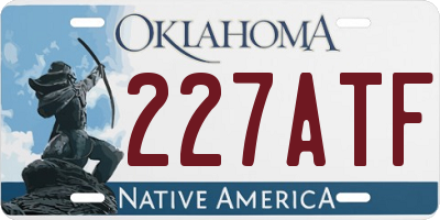 OK license plate 227ATF