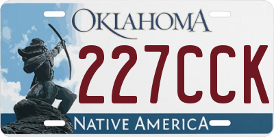 OK license plate 227CCK