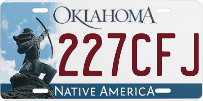 OK license plate 227CFJ