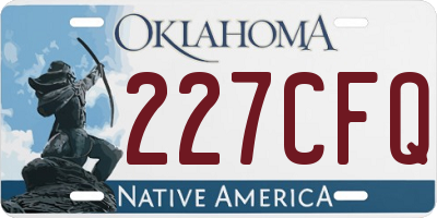 OK license plate 227CFQ