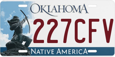 OK license plate 227CFV