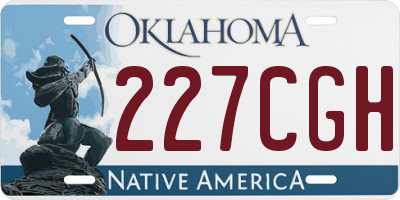 OK license plate 227CGH