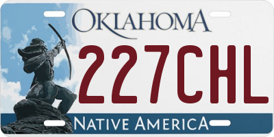 OK license plate 227CHL