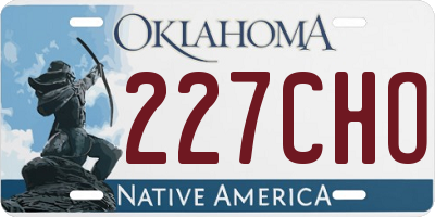 OK license plate 227CHO