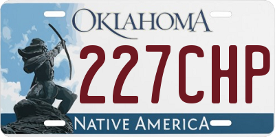 OK license plate 227CHP
