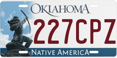 OK license plate 227CPZ