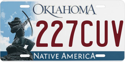 OK license plate 227CUV