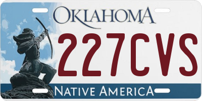 OK license plate 227CVS