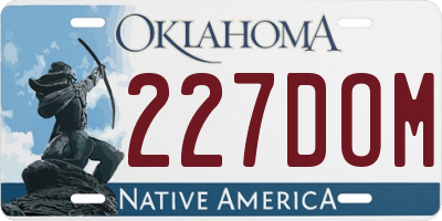 OK license plate 227DOM